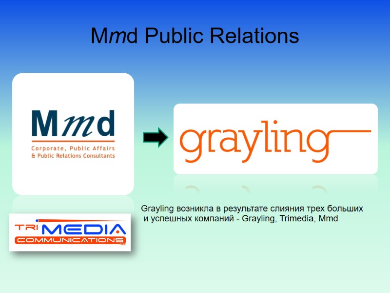 Mmd Public Relations   Grayling возникла в результате слияния трех больших  и